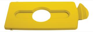 Veko recyklačnej stanici SLIM JIM okrúhly otvor žlté Rubbermaid  (Veko recyklačnej stanici SLIM JIM okrúhly otvor žlté Rubbermaid )