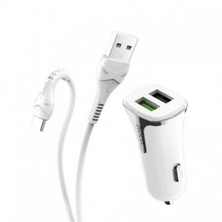 z31 typ-c kábel autonabíjačka s usb vstupom qc 3.0 18w