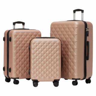 Extra odolný cestovný kufor s TSA zámkom ROWEX Crystal Farba: Šampanská