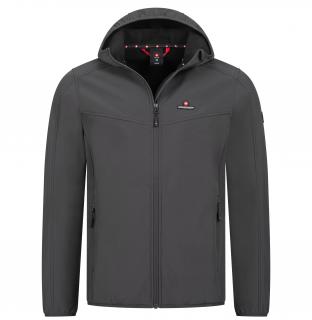 Ľahká outdoorová pánska softshellová bunda HOHENHORN Alpberg Farba: Šedá, Veľkosť: 3XL