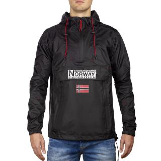 Pánska jarná nepremokavá vetrovka GEOGRAPHICAL NORWAY Downcity Farba: Čierna, Veľkosť: L