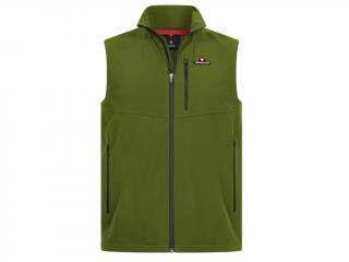 Pánska outdoorová softshellová vesta HOHENHORN Allalin Farba: Zelená, Veľkosť: M