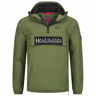 Pánska prechodná vetrovka s predným vreckom HOHENHORN Allesso Barva: Zelená, Velikost: 2XL
