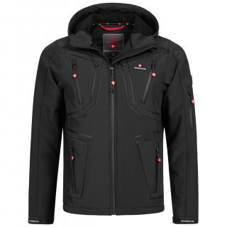Pánska softshellová bunda s kapucňou HOHENHORN Schilthorn Farba: Čierna, Veľkosť: 3XL