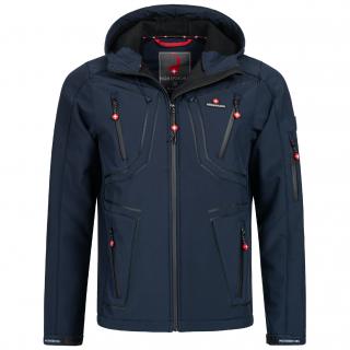 Pánska softshellová bunda s kapucňou HOHENHORN Schilthorn Farba: Modrá, Veľkosť: XL