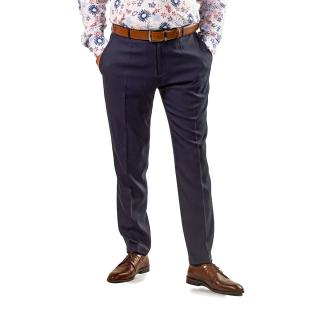 Pánske oblekové nohavice modré V3 Regular Fit