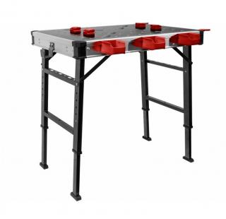 FORTUM Stôl pracovný skladací, max. 450kg, 845x598x735-885mm, fixačné otvory