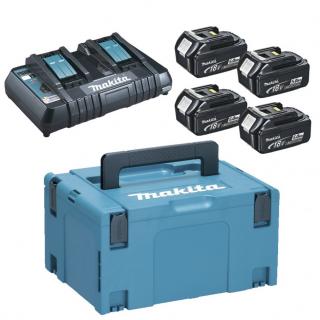 MAKITA 197626-8 AKU SADA LXT 4 x BL1850B + DC18RD