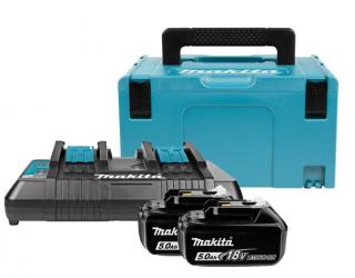 MAKITA 197629-2 AKU SADA LXT 2 x BL1850B + DVOJNABÍJAČKA DC18RD