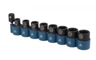 MAKITA E-16645 Sada orechov gola + adaptér 1/2" 9-dielna