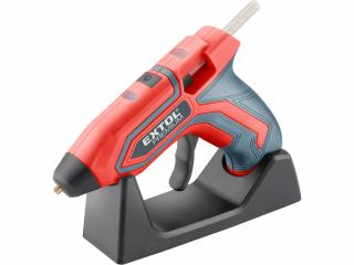 Pištoľ lepiaca tavná akumulátorová, 4V/1,5Ah, 7,2mm EXTOL Premium 8891500