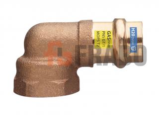 MED PRESS KOLENO 90° vnútorný závit 8090 GAS/H2O Priemer: 15×1/2", Závit: vnútorný závit