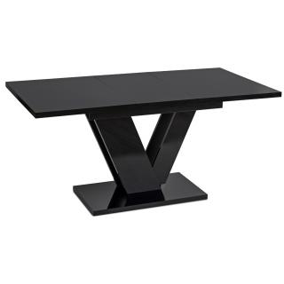 Jedálenský stôl Clark 120 cm black gloss glamour