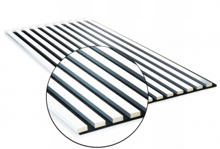 Lamelový panel 3D 275 cm x 31 cm x 2 cm biely | jaks