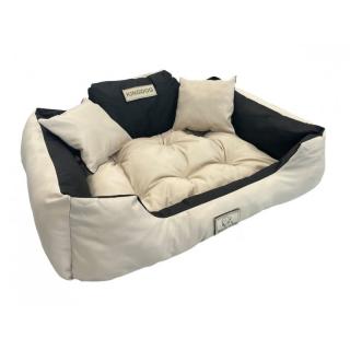 Odolný a vodeodolný pelech pre psov kingdog 55 x 45 cm béžový