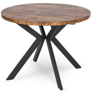 Okrúhly rozkladací stôl 100 - 250cm Lukas rustikálny dub 2/2