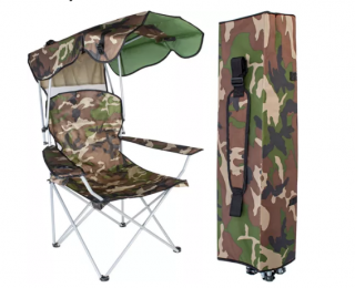 Rybárska stolička so strieškou Panama camo 23672