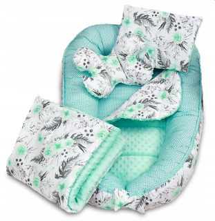 Set do postieľky 7 dielny minty rose