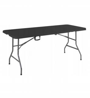Skladací stôl 180 cm čierny