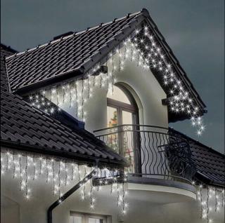 Vianočné osvetlenie Premium cencúle 500 LED studená biela 20,5 m + Flash effect