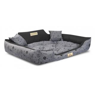 Vodeodolný pelech pre psa KINGDOG 100 x 75 cm čierne kosti