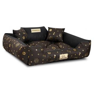 Vodeodolný pelech pre psa KINGDOG 75 x 65 cm zlaté kosti