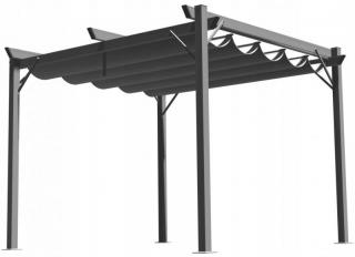 Záhradná pergola 3 x 4 m šedá