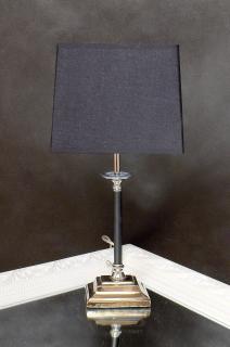 Lampa stolná čierno-strieborná/48cm.