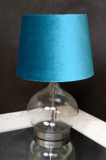 Lampa stolná tyrkys/40cm.