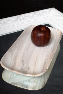 Misa keramická/hnedo béžová 30x16x3 cm.