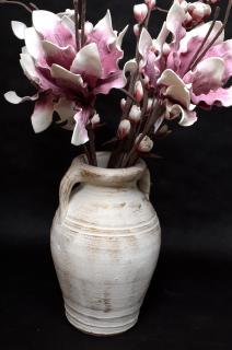 Váza amfora biela/43cm
