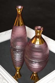 Váza sklenená ružová/21cm