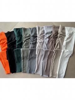 Rebrované push-up legíny GREY Veľkosť: M, Farba: Khaki