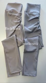 Rebrované push-up legíny GREY Veľkosť: S, Farba: Svetlo sivá