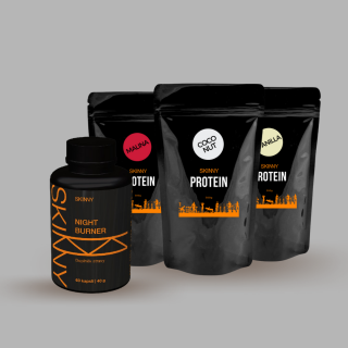 Prenasleduje vás večer chuť na niečo?! NIGHT BURNER + PROTEÍN 300g coconut, vanilla, malina Příchuť proteinu 1: Vanilka, Příchuť proteinu 2: Kokos,…