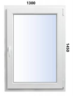 Plastové okno 1300x1450 OS pravé ALUPLAST