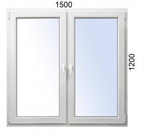 Plastové okno 1500x1200 O+OS ALUPLAST -Trojsklo