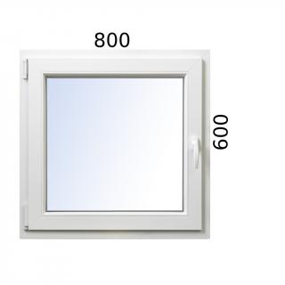 Plastové okno 800x600 OS ľavé ALUPLAST