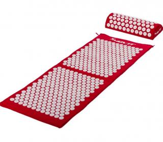 Akupresúrna podložka s vankúšom MOVIT 130 x 50 cm - červená