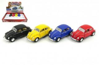 Auto Kinsmart VW Classical Beetle kov 13cm na zpětné natažení - 4 barvy