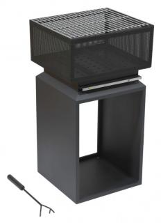 CATTARA Ohnisko CUBE s mriežkou, 74 cm