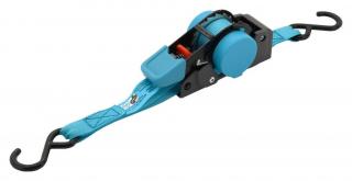 COMPASS popruh s račňou a hákmi, samonavíjací, 2m