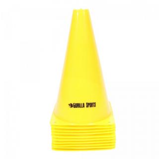 Gorilla Sports Kužele 23 cm, 10 ks, žlté