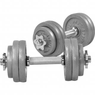 Gorilla Sports Sada liatinových činiek 30 kg, hviezdicové zámky