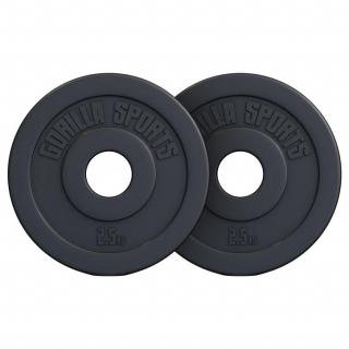 Gorilla Sports Sada záťažových dosiek 2 x 2,5 kg