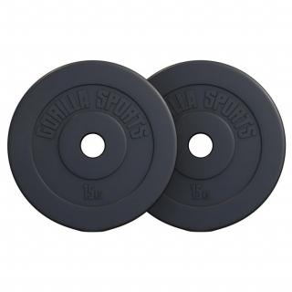 Gorilla Sports Sada záťažových kotúčov 2 x 15 kg