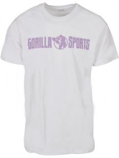 Gorilla Sports Športové tričko s potlačou, bielo/fialová, M