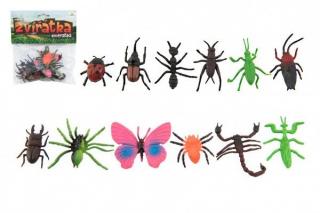 Hmyz / zvieratko mini plast 4 až 8 cm, 12 ks v sáčku