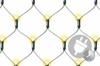 NEXOS Svetelná sieť 128 LED,teplá biela s časovačom, 3 x 3 m