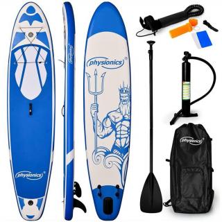 Physionics nafukovací paddleboard, 366 x 80 x 15 cm, modrý